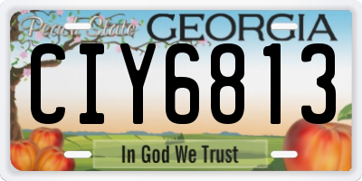 GA license plate CIY6813