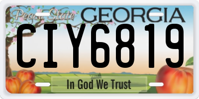 GA license plate CIY6819
