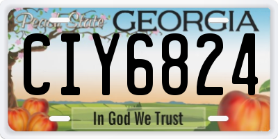 GA license plate CIY6824