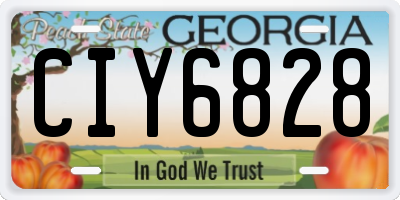 GA license plate CIY6828