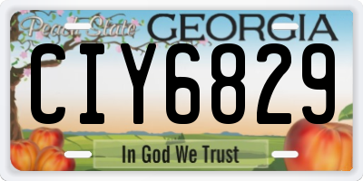 GA license plate CIY6829