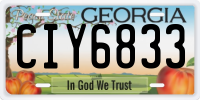 GA license plate CIY6833