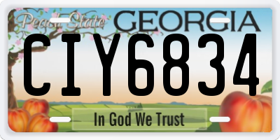 GA license plate CIY6834
