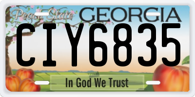 GA license plate CIY6835