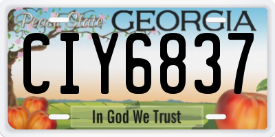 GA license plate CIY6837