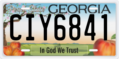 GA license plate CIY6841