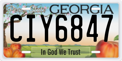 GA license plate CIY6847