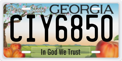 GA license plate CIY6850