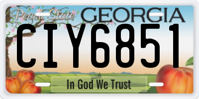 GA license plate CIY6851