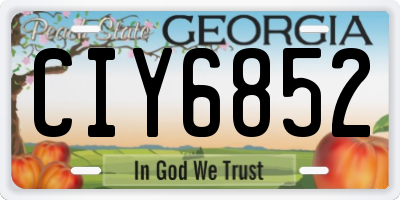 GA license plate CIY6852