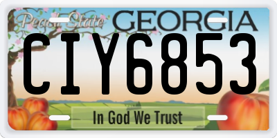 GA license plate CIY6853