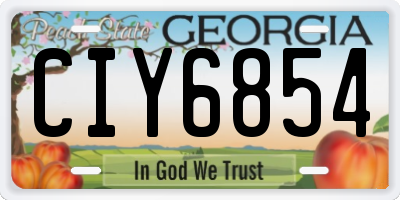 GA license plate CIY6854