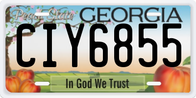 GA license plate CIY6855
