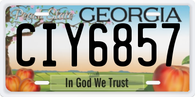 GA license plate CIY6857