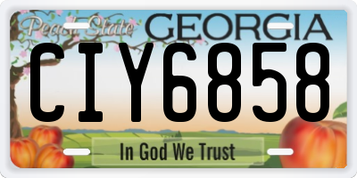 GA license plate CIY6858