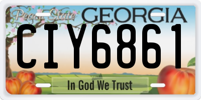 GA license plate CIY6861
