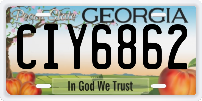 GA license plate CIY6862