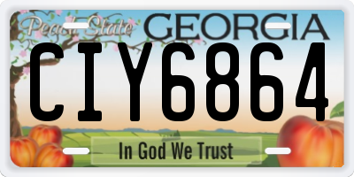 GA license plate CIY6864