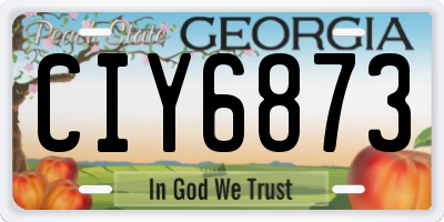 GA license plate CIY6873