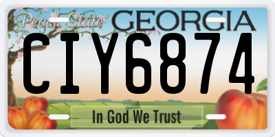 GA license plate CIY6874