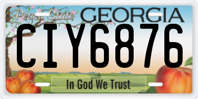 GA license plate CIY6876
