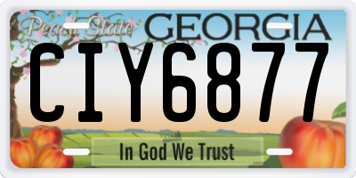 GA license plate CIY6877