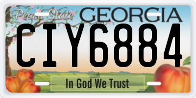 GA license plate CIY6884