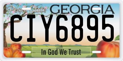 GA license plate CIY6895