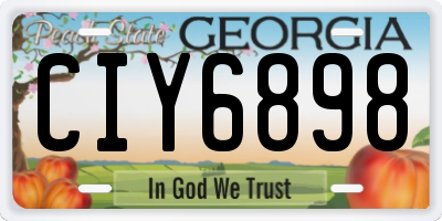 GA license plate CIY6898