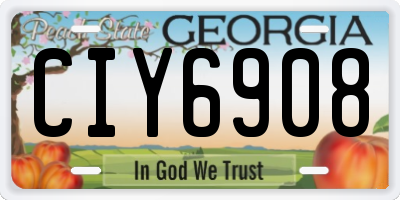 GA license plate CIY6908