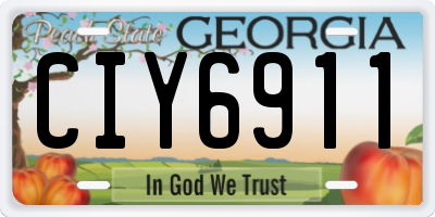 GA license plate CIY6911