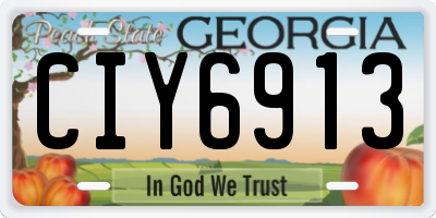 GA license plate CIY6913