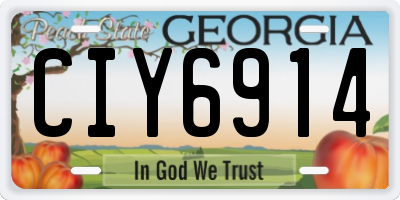 GA license plate CIY6914
