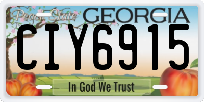 GA license plate CIY6915