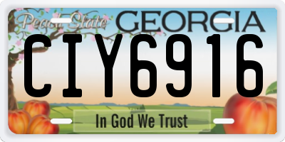 GA license plate CIY6916