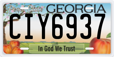 GA license plate CIY6937