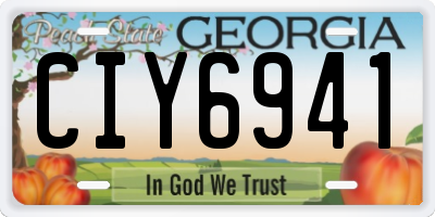 GA license plate CIY6941