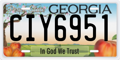 GA license plate CIY6951