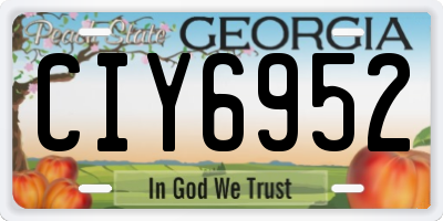 GA license plate CIY6952