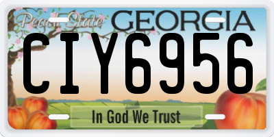 GA license plate CIY6956