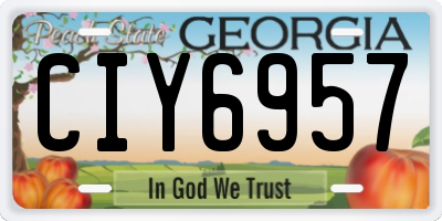 GA license plate CIY6957