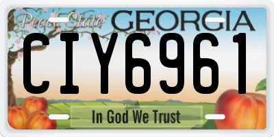 GA license plate CIY6961
