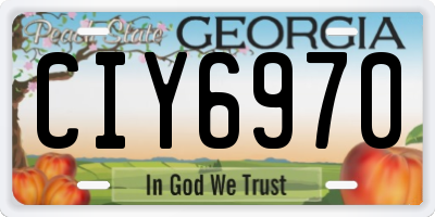 GA license plate CIY6970