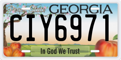 GA license plate CIY6971