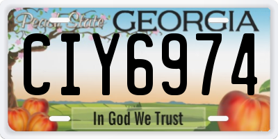 GA license plate CIY6974