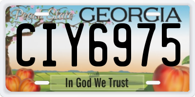 GA license plate CIY6975