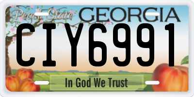 GA license plate CIY6991