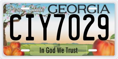 GA license plate CIY7029