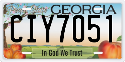 GA license plate CIY7051