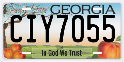 GA license plate CIY7055